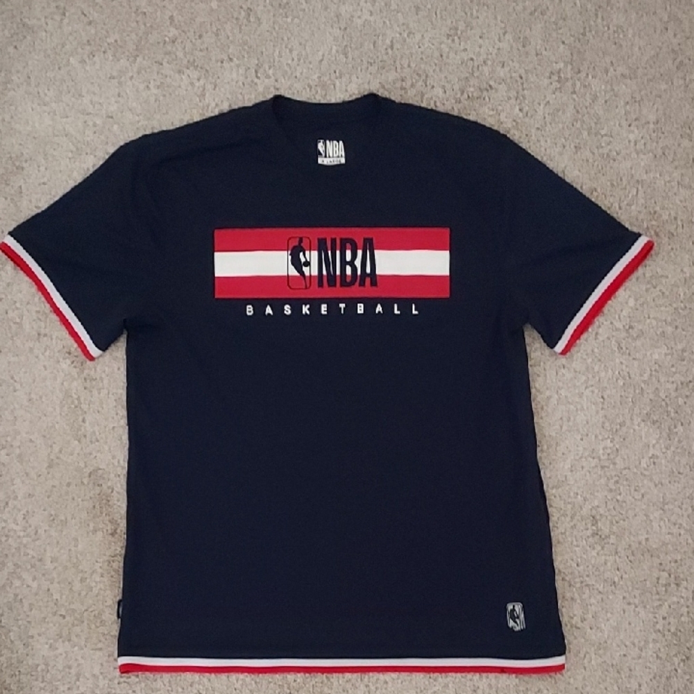 NBA Blue Short Sleeve Tee with Athletic Design